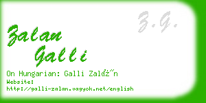 zalan galli business card